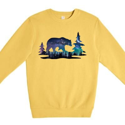 Night Sky Wilderness Bear Premium Crewneck Sweatshirt