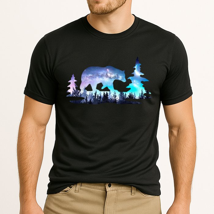 Night Sky Wilderness Bear Cooling Performance Crew T-Shirt