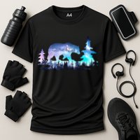 Night Sky Wilderness Bear Cooling Performance Crew T-Shirt