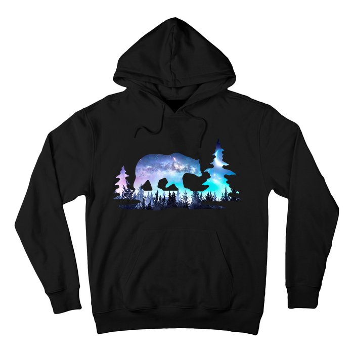 Night Sky Wilderness Bear Hoodie