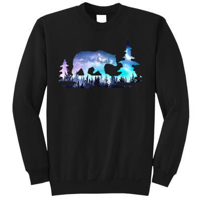 Night Sky Wilderness Bear Sweatshirt