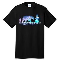 Night Sky Wilderness Bear Tall T-Shirt