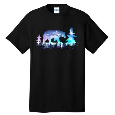 Night Sky Wilderness Bear Tall T-Shirt