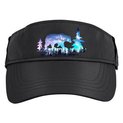 Night Sky Wilderness Bear Adult Drive Performance Visor