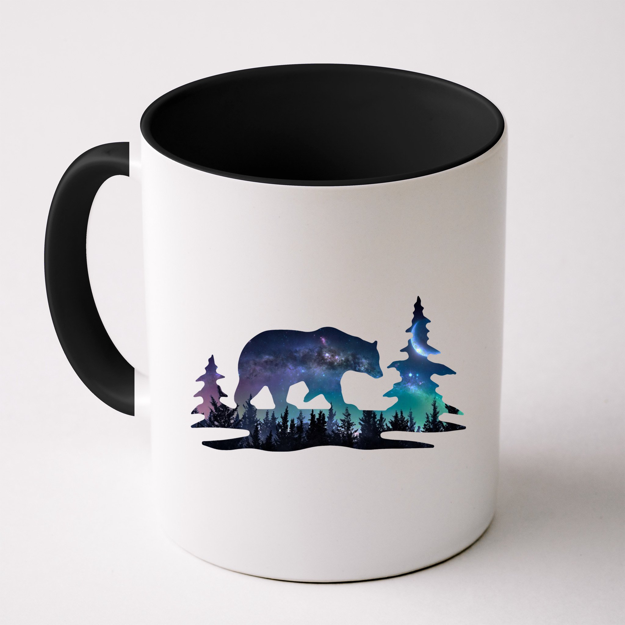 Night Sky Wilderness Bear Mug