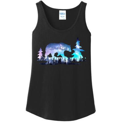 Night Sky Wilderness Bear Ladies Essential Tank