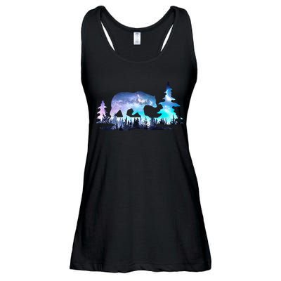 Night Sky Wilderness Bear Ladies Essential Flowy Tank