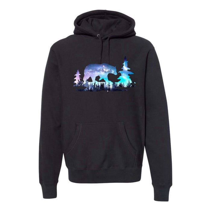 Night Sky Wilderness Bear Premium Hoodie