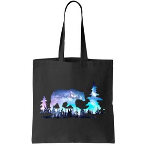 Night Sky Wilderness Bear Tote Bag