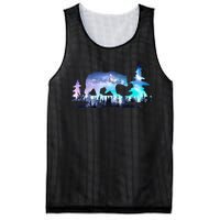 Night Sky Wilderness Bear Mesh Reversible Basketball Jersey Tank