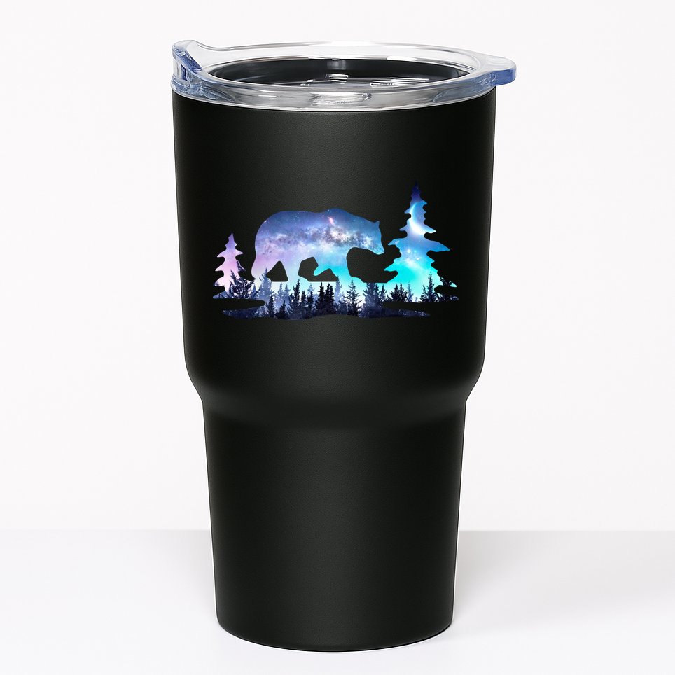 Night Sky Wilderness Bear Tumbler