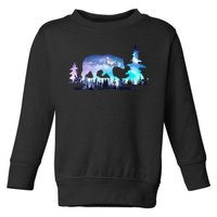 Night Sky Wilderness Bear Toddler Sweatshirt