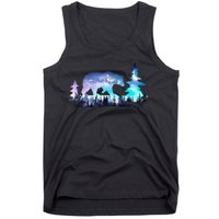 Night Sky Wilderness Bear Tank Top