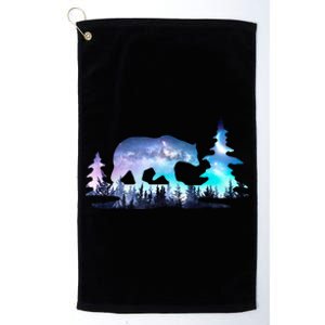 Night Sky Wilderness Bear Platinum Collection Golf Towel