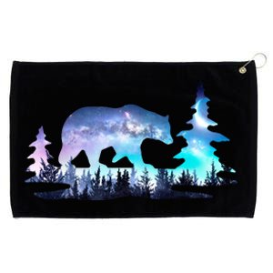 Night Sky Wilderness Bear Grommeted Golf Towel