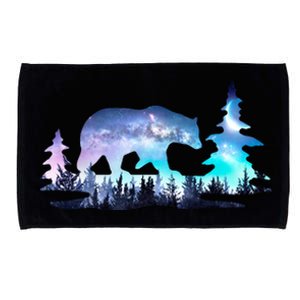 Night Sky Wilderness Bear Microfiber Hand Towel