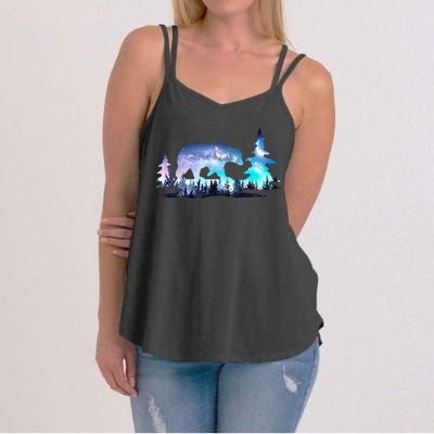 Night Sky Wilderness Bear Women's Strappy Tank