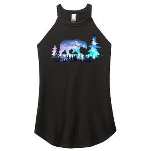 Night Sky Wilderness Bear Women's Perfect Tri Rocker Tank