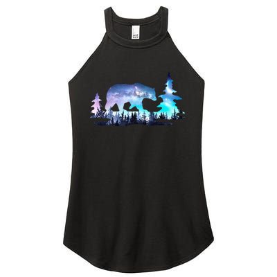 Night Sky Wilderness Bear Women's Perfect Tri Rocker Tank