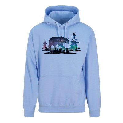 Night Sky Wilderness Bear Unisex Surf Hoodie