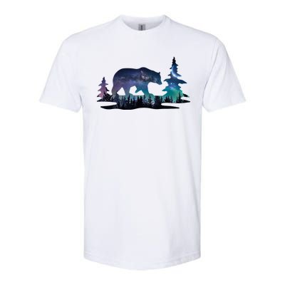 Night Sky Wilderness Bear Softstyle CVC T-Shirt