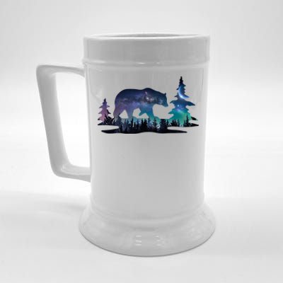 Night Sky Wilderness Bear Beer Stein