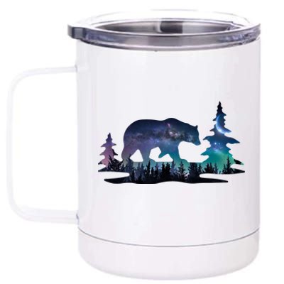 Night Sky Wilderness Bear 12 oz Stainless Steel Tumbler Cup