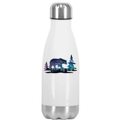 Night Sky Wilderness Bear Stainless Steel Insulated Water Bottle