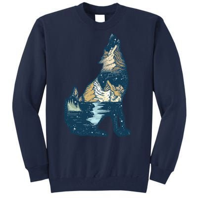 Night Wolf Wilderness Tall Sweatshirt