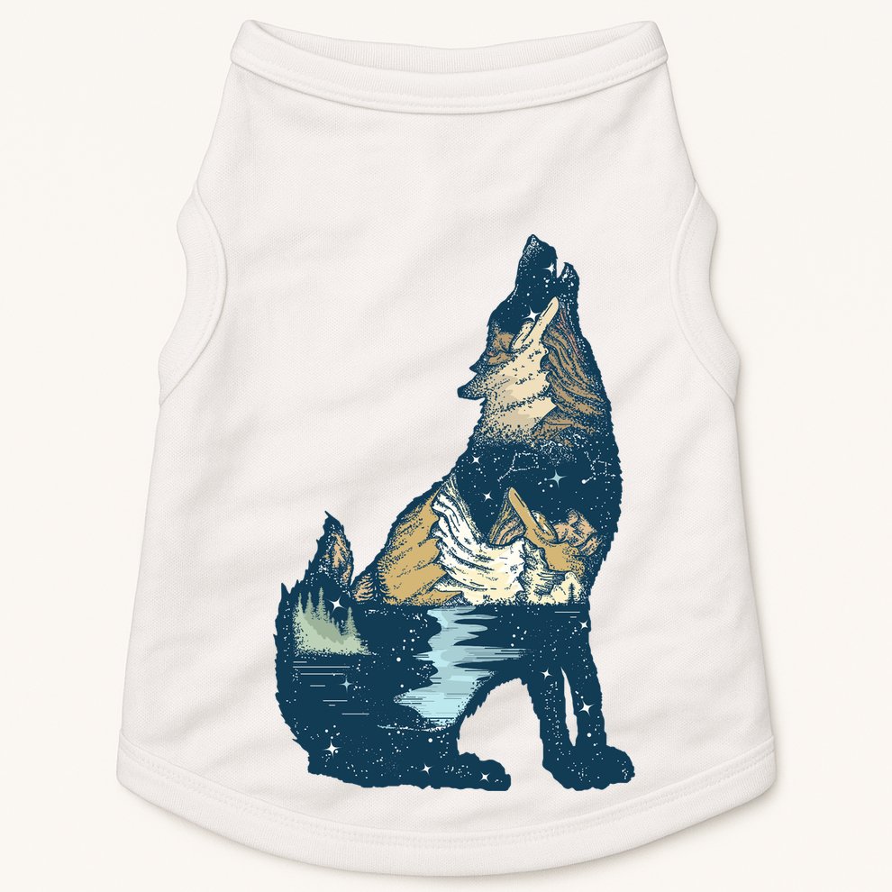 Night Wolf Wilderness Doggie Tank