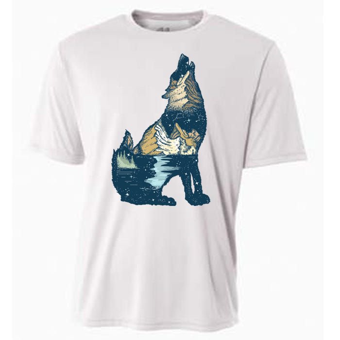 Night Wolf Wilderness Cooling Performance Crew T-Shirt