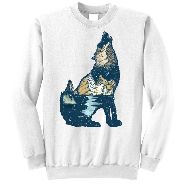 Night Wolf Wilderness Sweatshirt