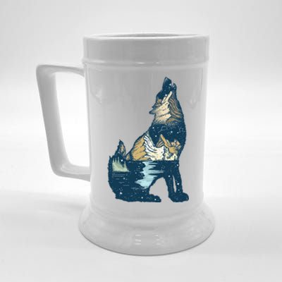 Night Wolf Wilderness Beer Stein