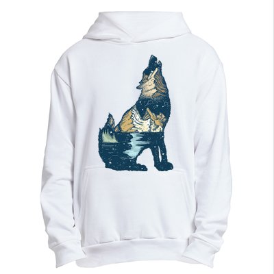 Night Wolf Wilderness Urban Pullover Hoodie