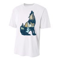 Night Wolf Wilderness Performance Sprint T-Shirt