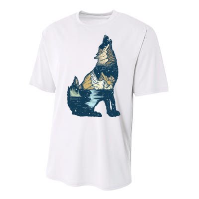 Night Wolf Wilderness Performance Sprint T-Shirt