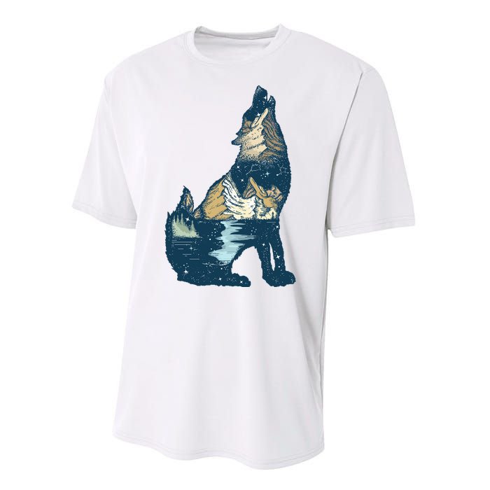 Night Wolf Wilderness Performance Sprint T-Shirt