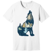 Night Wolf Wilderness Premium T-Shirt