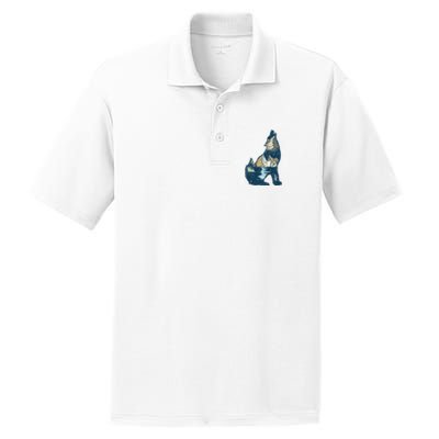 Night Wolf Wilderness PosiCharge RacerMesh Polo