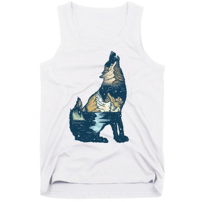 Night Wolf Wilderness Tank Top