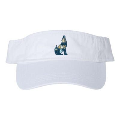 Night Wolf Wilderness Valucap Bio-Washed Visor