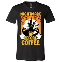 Nightmare Before Coffee V-Neck T-Shirt