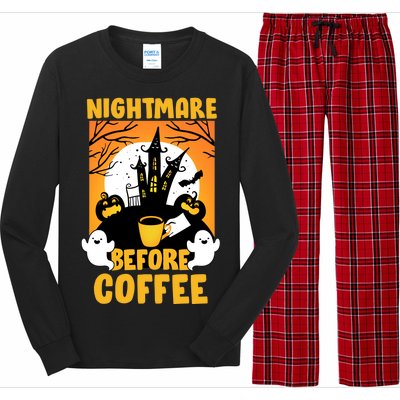 Nightmare Before Coffee Long Sleeve Pajama Set