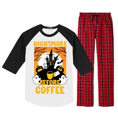 Nightmare Before Coffee Raglan Sleeve Pajama Set