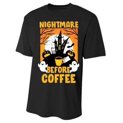 Nightmare Before Coffee Performance Sprint T-Shirt