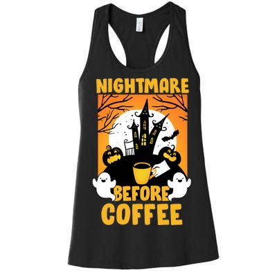 Nightmare Before Coffee Women's Racerback Tank