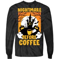 Nightmare Before Coffee Tie-Dye Long Sleeve Shirt