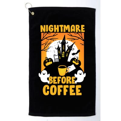 Nightmare Before Coffee Golf Towel