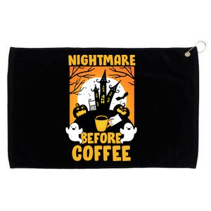 Nightmare Before Coffee Grommeted Golf Towel