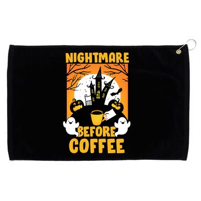 Nightmare Before Coffee Grommeted Golf Towel